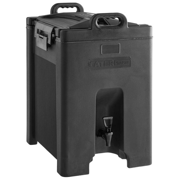 10 Gallon Black Insulated Beverage Dispenser