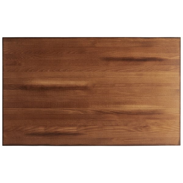 30" x 48" Solid Wood Live Edge Table Top with Antique Walnut Finish