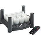 Rechargeable Flameless Votive Set with Charging Base and Timer (12 pcs)