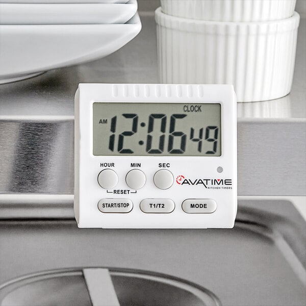 Digital Dual Event 24 Hour Kitchen Timer with Clock
