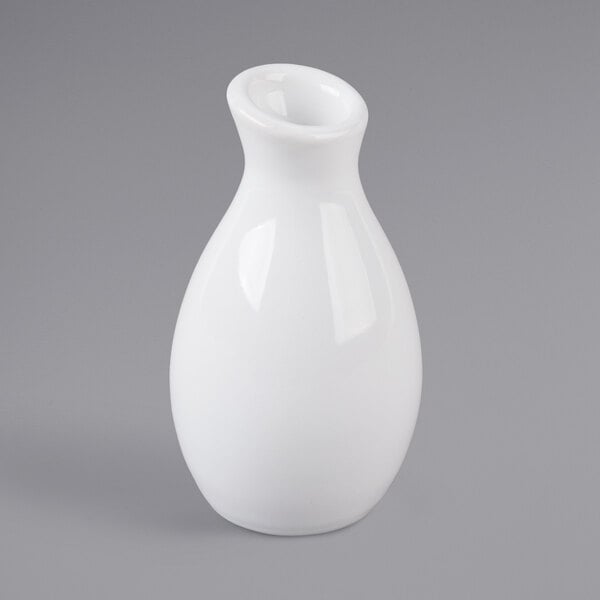 3 Piece 3/4" Bright White Porcelain Jug Bud Vase