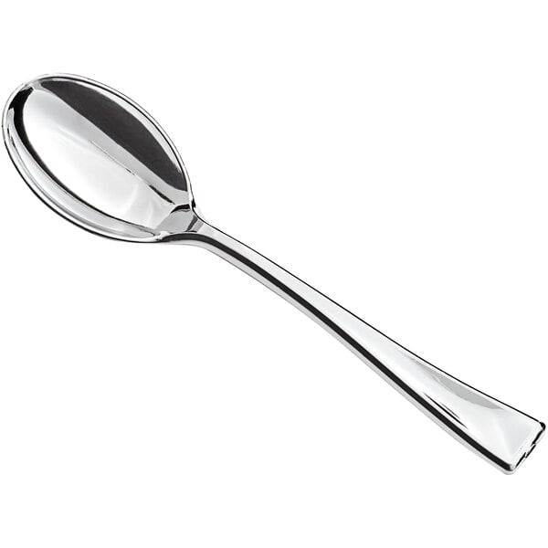 4" Silver Plastic Tasting Spoon - 400/Case